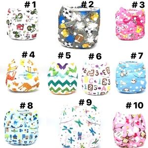 IXYVIA 10 Cloth Pocket Diapers Adjustable Snaps
